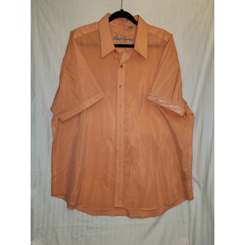 ROBERT GRAHAM Men's Short Sleeve Coral Shirt 3XL